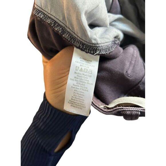 Everlane Cropped Straight Leg Jeans Womens size 0 Purple Brown High Waist - Picture 7 of 11